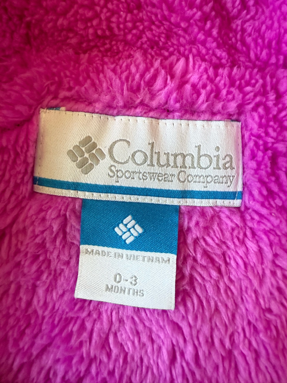 Columbia Baby Snowsuit Bunting 0-3M Purple Pink Hooded Puffer Winter One Piece - Picture 2 of 5